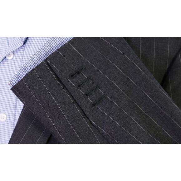 Oxxford Custom Gray Pinstripe 2-Btn Blazer Jacket Current Model 48R - Picture 6 of 10